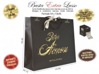 BUSTE IN CARTA LUSSO MARRONE PLASTIFICAZIONE OPACA EXTRA impianto stampa, chiudibusta e nastrino doppio raso omaggio 